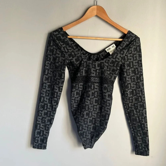 Wolford x GCDS Monogram Bodysuit in Black - Picture 2 of 11